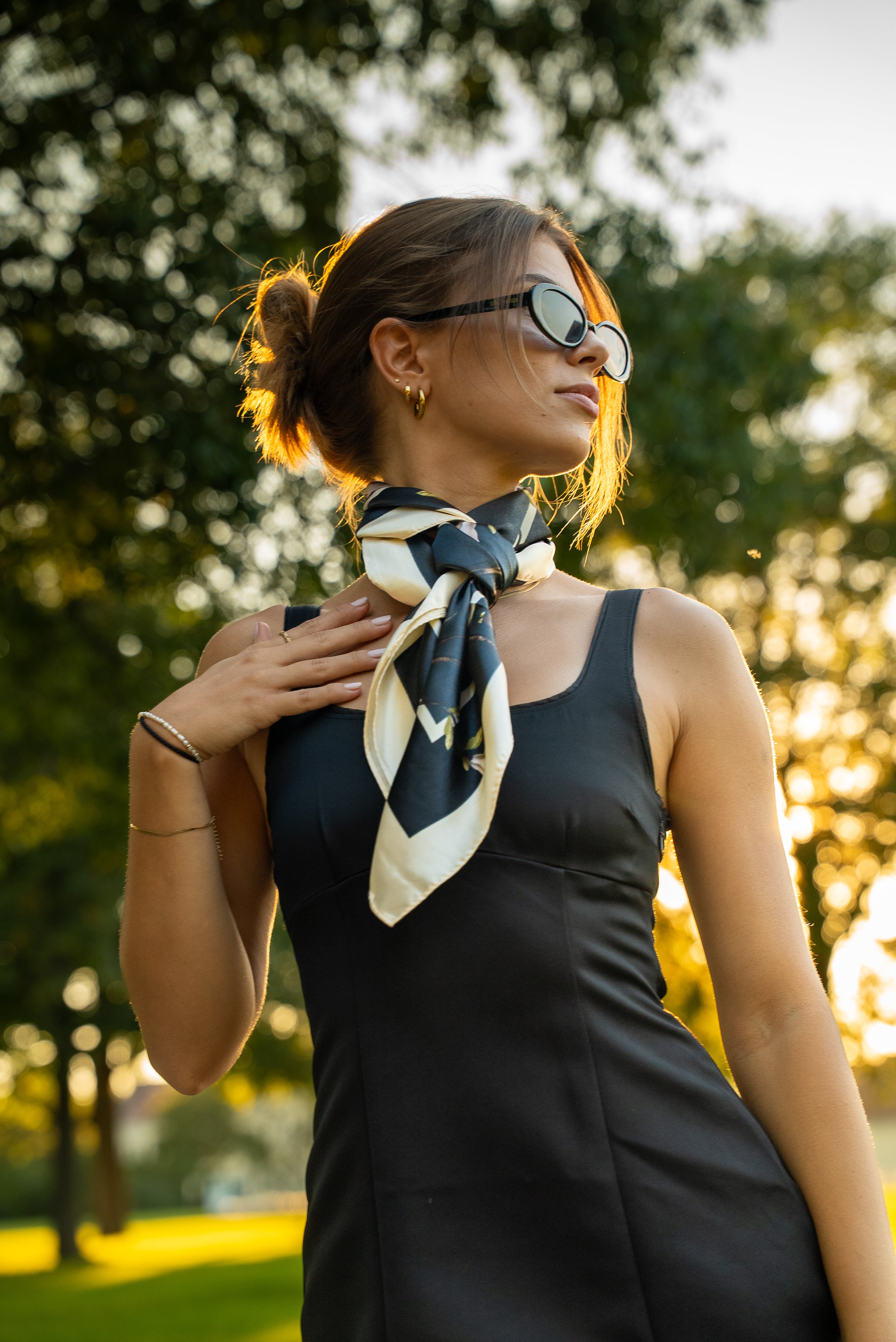 Noir Black Madison Scarf